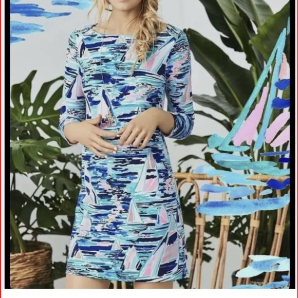 Lilly Pulitzer Dresses & Skirts - Lilly Pulitzer | UPF 50+ Sophie Dress | L | Pier Pressure | EUC